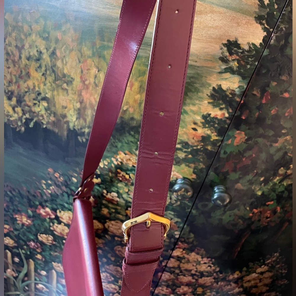 Authentic Cartier Must Women's Leather Shoulder Bag Bordeaux - Picture 6 of 16